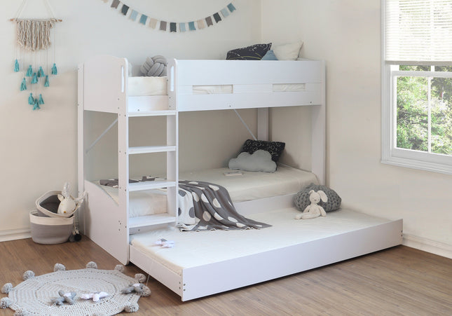 Billie White Trundle Bed Bundle