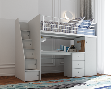 Dakota Grey High Sleeper Bed Bundle