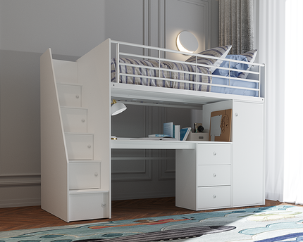 Dakota White High Sleeper Bed Bundle