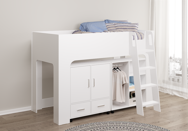 Eden White Mid Sleeper Bed Bundle