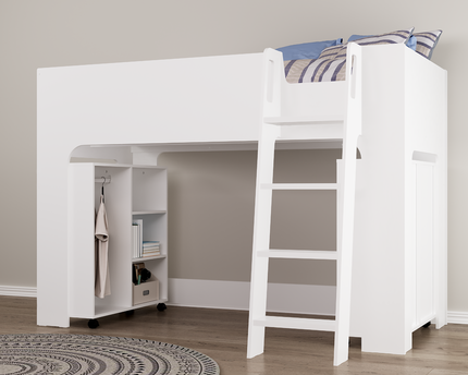 Eden White Mid Sleeper Bed Bundle