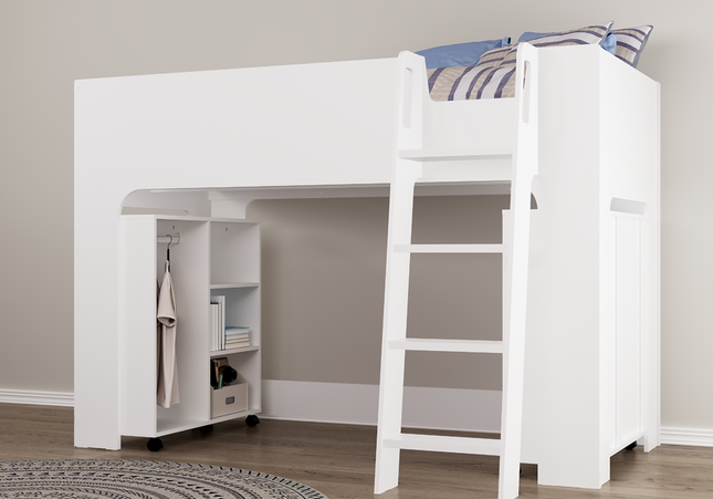 Eden White Mid Sleeper Bed Bundle