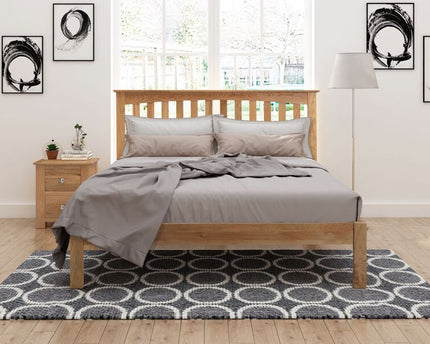 Gladstone Solid Oak Bed Bundle - Small Double