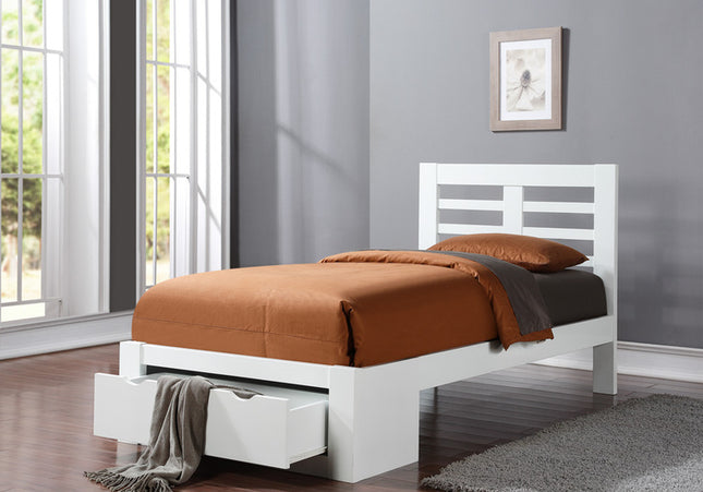 New Bretton White Bed Bundle - Single
