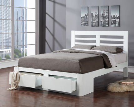 New Bretton White Bed Bundle - Double