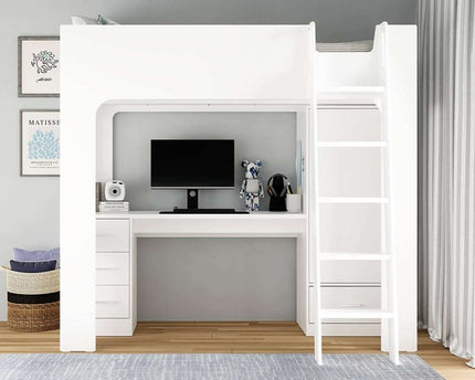 Eden White High Sleeper Bed Bundle