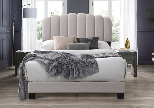 Hope Bed - Small Double, Double Or King Size - Pebble Linen