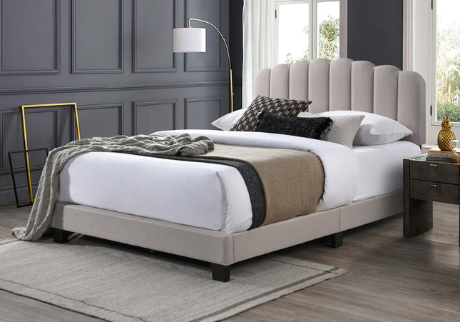 Hope Bed - Small Double, Double Or King Size - Pebble Linen