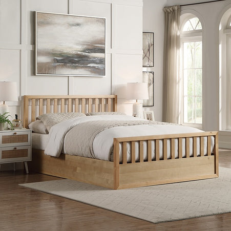 Alyn Oak Ottoman Bed Bundle - Double