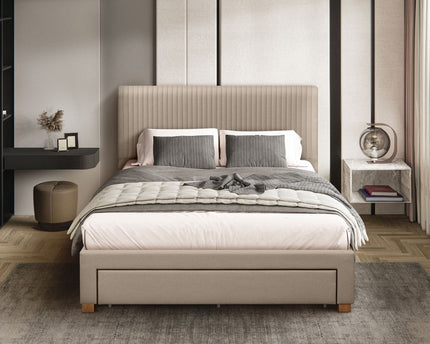 Drury Bed - Double Or King Size - Linen