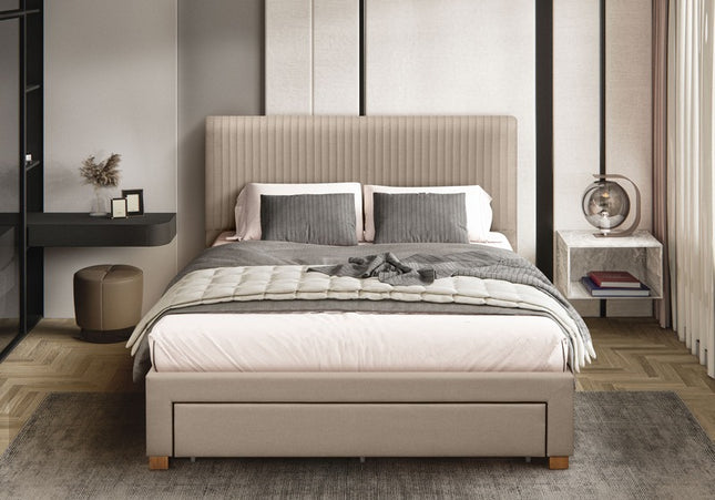 Drury Bed - Double Or King Size - Linen