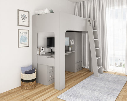 Eden Grey High Sleeper Bed Bundle