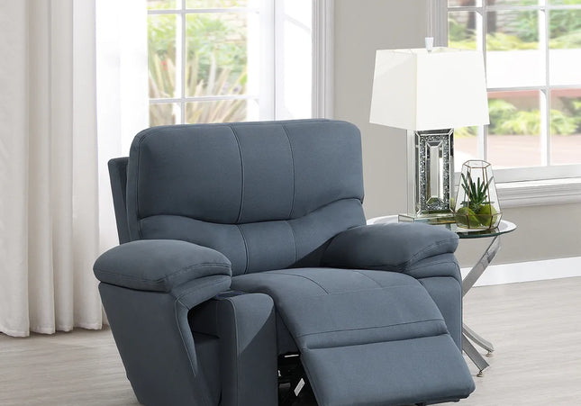 Quantum Cinematic Power Recliner Arm Chair In Grey