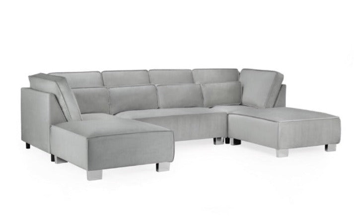 Sloane U- Shape Corner Sofa - Grey