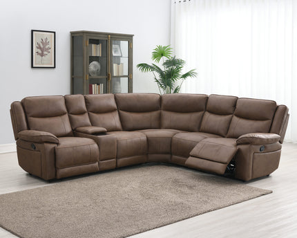 Torino Manual Recliner Corner In Chestnut