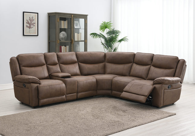 Torino Manual Recliner Corner In Chestnut