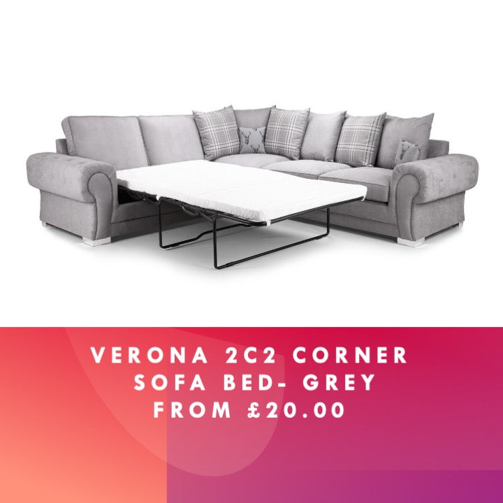 Corner Sofa Bed - Verona 2c2 - Grey