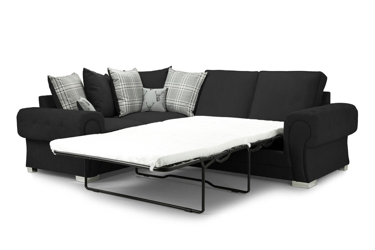 Corner Sofa Bed - Verona 1c2 - Black