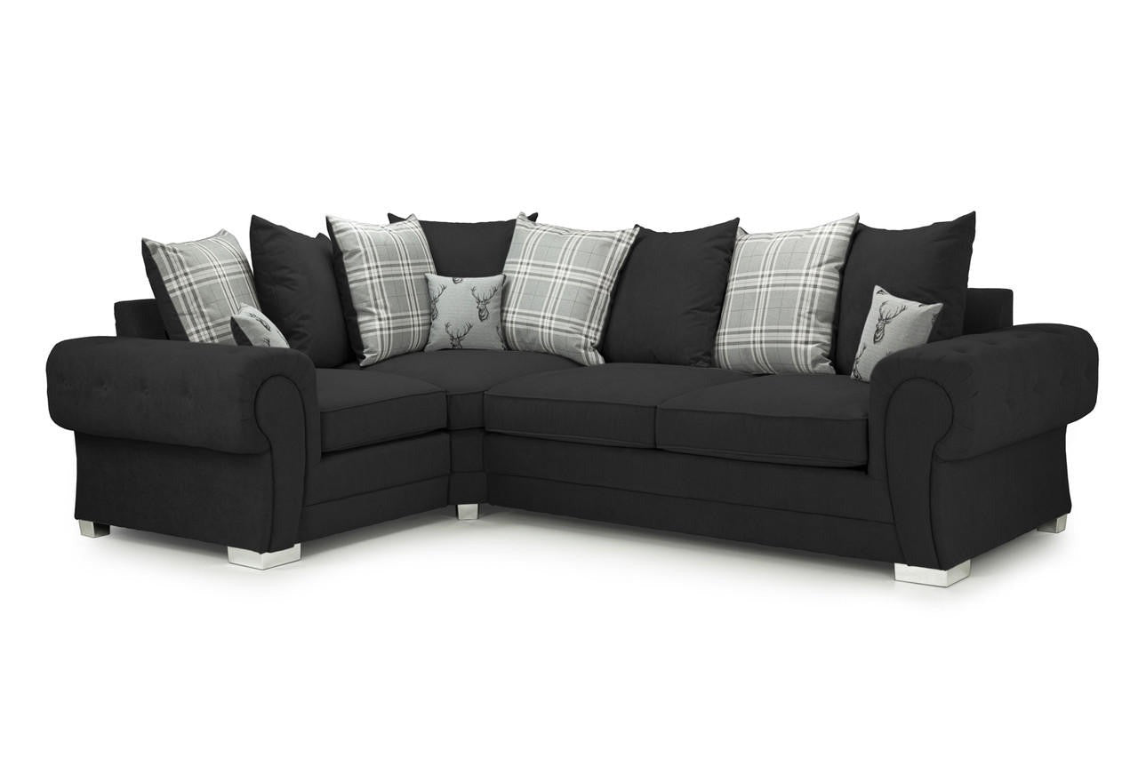 Corner Sofa Bed - Verona 1c2 - Black