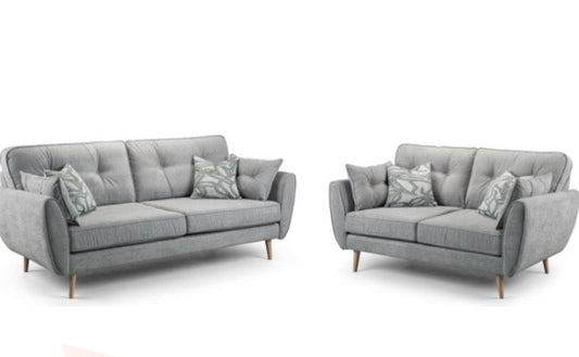 Zinc 3+2 Seat Sofa Set - Grey